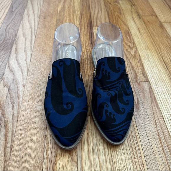 Kiri Chic Adaeze Slippers Mules Blue Black Women’s Size 8 - Picture 1 of 10